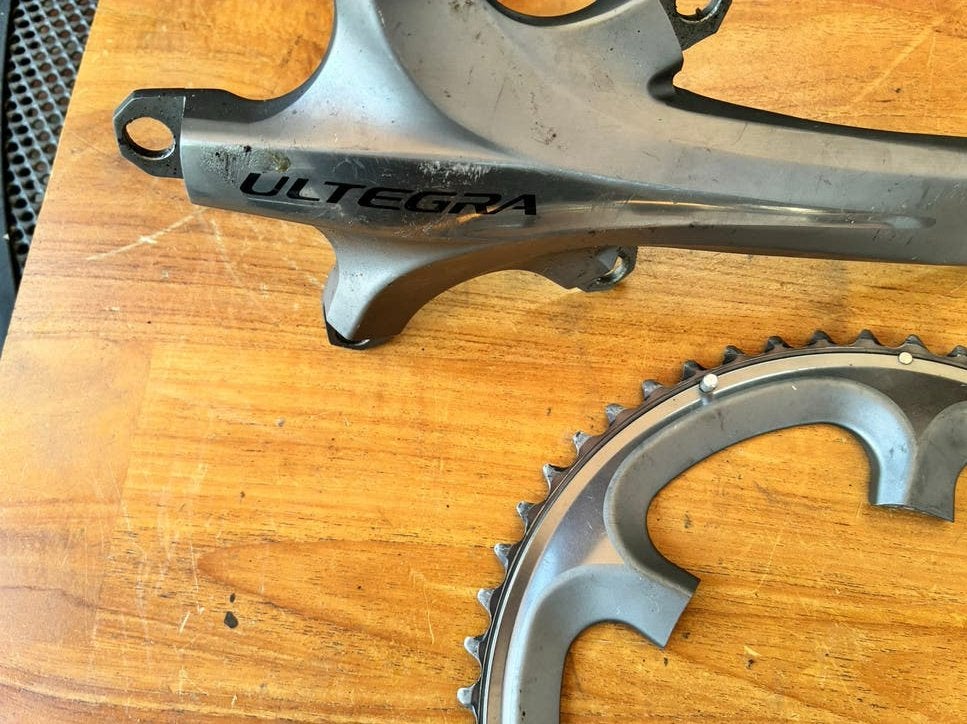 Shimano Ultegra 6703 triple 52-39-30, Gebruikt, Aluminium, Racefiets, Ophalen