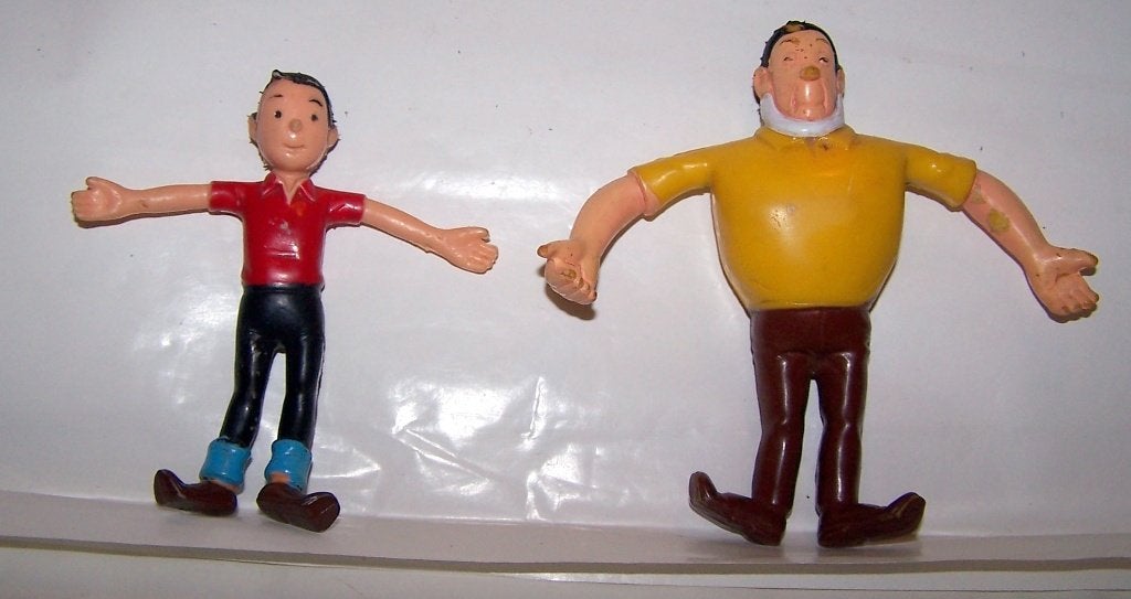 Suske en Wiske (Suske en Jerommeke) Brabo draadfiguurtjes., Ophalen of Verzenden, Suske en Wiske, Zo goed als nieuw, Beeldje of Figuurtje