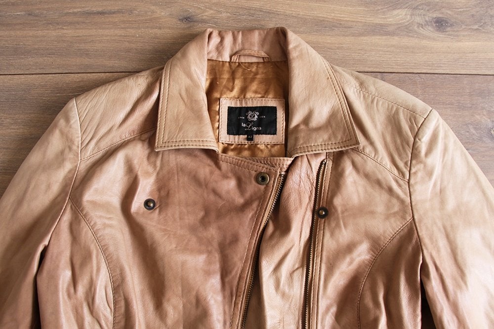 Mooie Zacht Leren La Ligna Jas (Maat 42) € 85,-, Overige kleuren, Maat 42/44 (L), Ophalen of Verzenden, Zo goed als nieuw