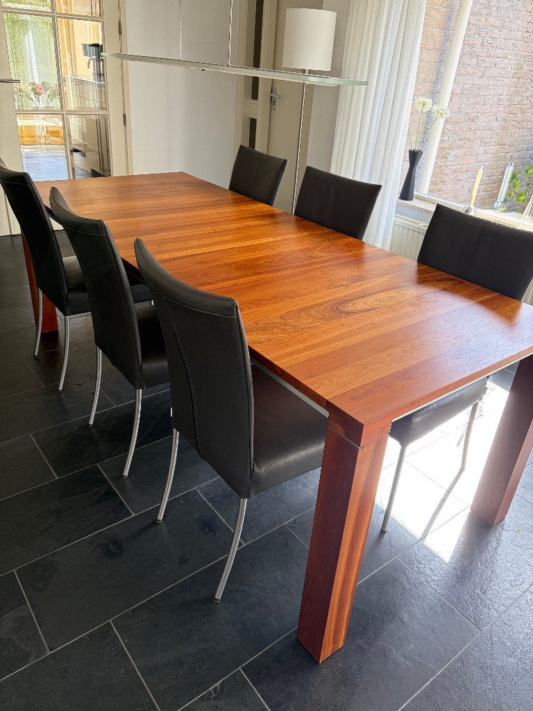 Z.G.A.N.Leolux Eetkamertafel en Bert plantagie Eetkamerst, Ophalen, Zo goed als nieuw