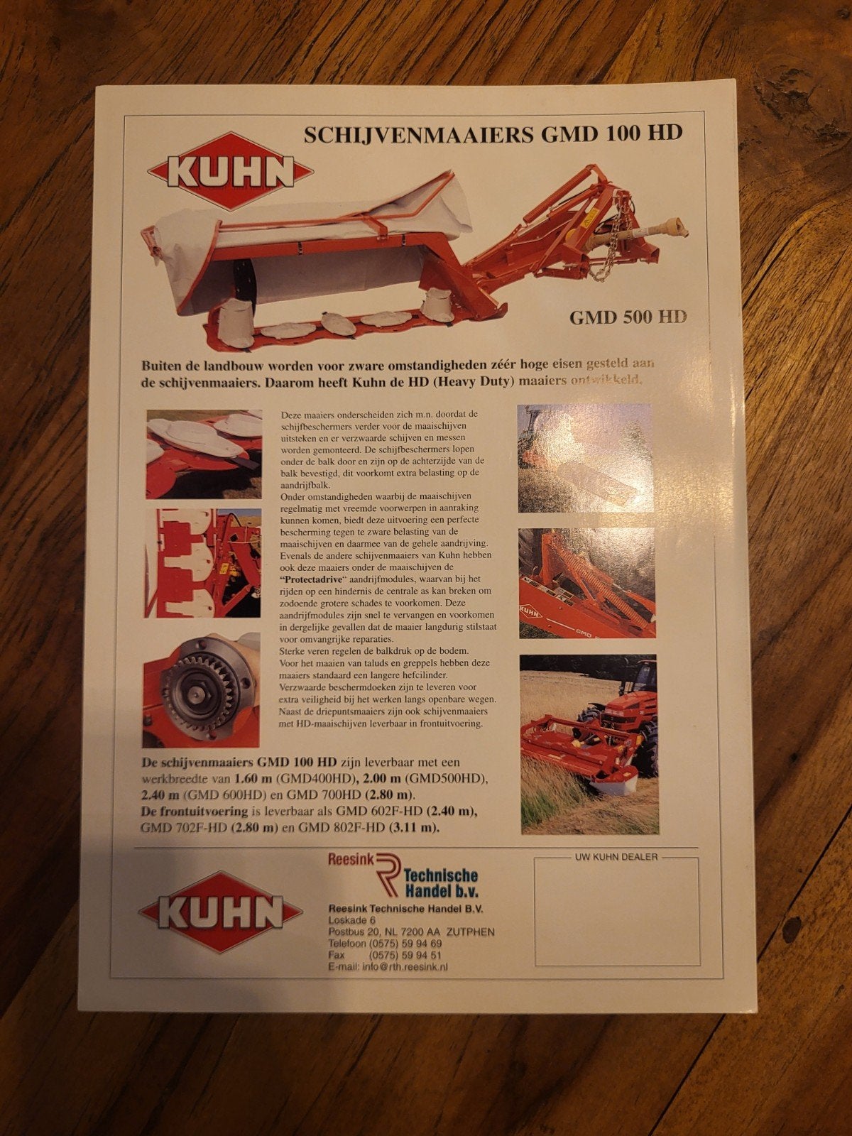 tractor folder Kuhn GM 100 HD schijvenmaaiers, Ophalen of Verzenden, Zo goed als nieuw