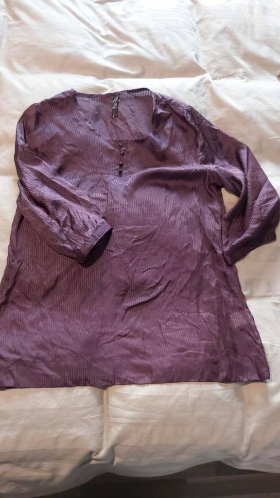 Soya concept, blouse in 100% zijde, mt L, Ophalen of Verzenden, Zo goed als nieuw, Maat 42/44 (L), Paars