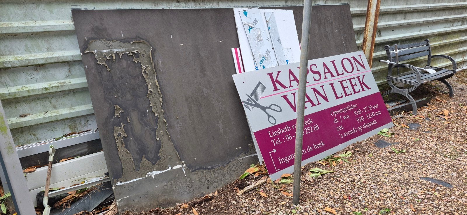 Gratis af te halen:Trespa, Dibond, Vibond platen,  reclambor, Doe-het-zelf en Verbouw, Ophalen, Overige materialen, Gebruikt, Vibond, dibond, Trespa