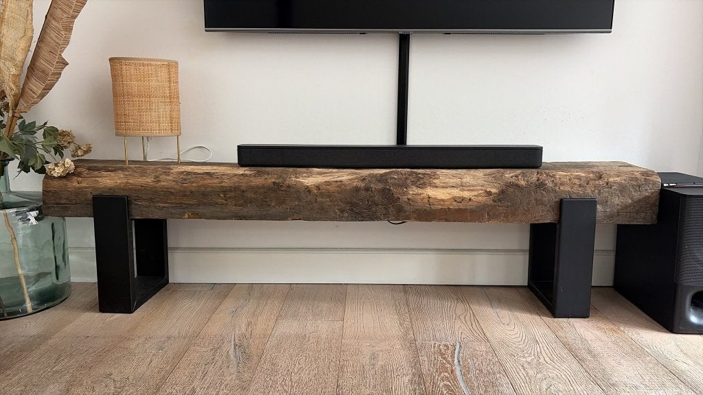 Bielzen tv meubel oud, 150 tot 200 cm, Ophalen of Verzenden, Minder dan 100 cm, 25 tot 50 cm