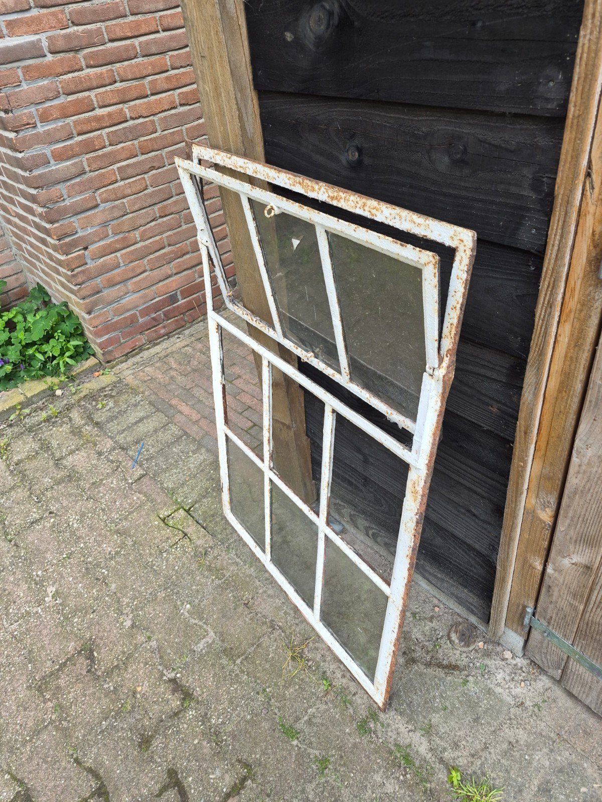 Gietijzeren raamwerk, raam 75 x 110 cm, Ophalen, Gebruikt, Minder dan 80 cm, Minder dan 80 cm