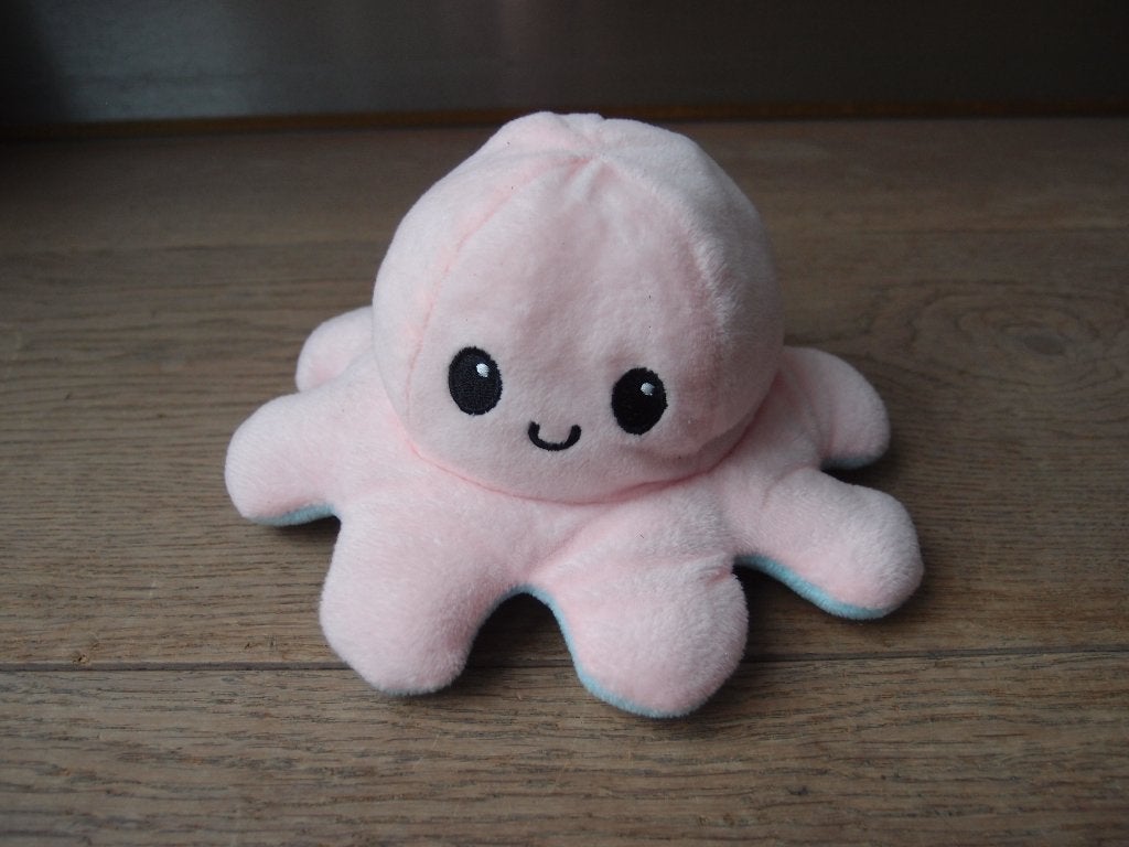 Omkeerbare mood emotie octopus knuffel, Kinderen en Baby's, Speelgoed | Knuffels en Pluche, Overige merken, Overige karakters