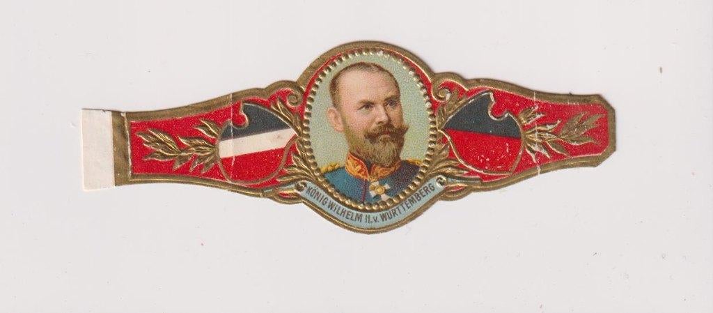 sigarenbanden - WILHELM II V WURTEMBERG, Verzamelen, Rookartikelen, Aanstekers en Luciferdoosjes, Ophalen of Verzenden, Gebruikt