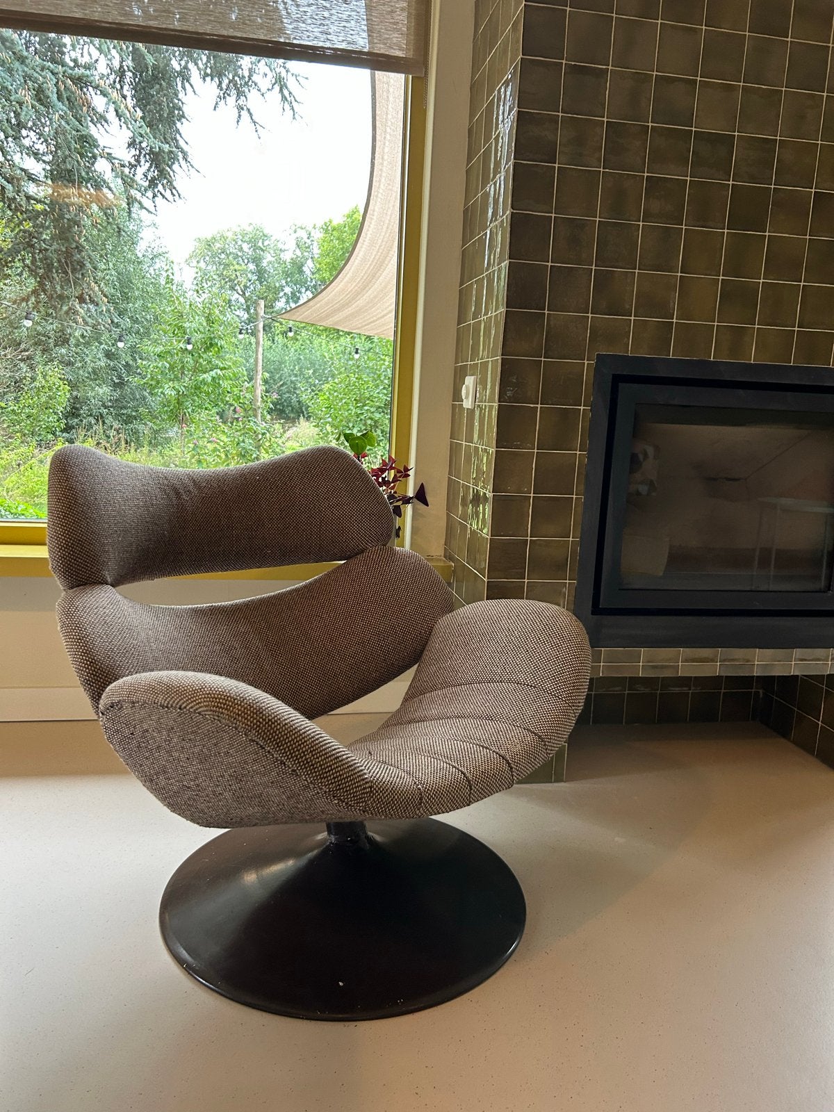 Erico Walles voor Romefa Space Age Easy Chair, Huis en Inrichting, Ophalen, Zo goed als nieuw, Stof, 75 tot 100 cm