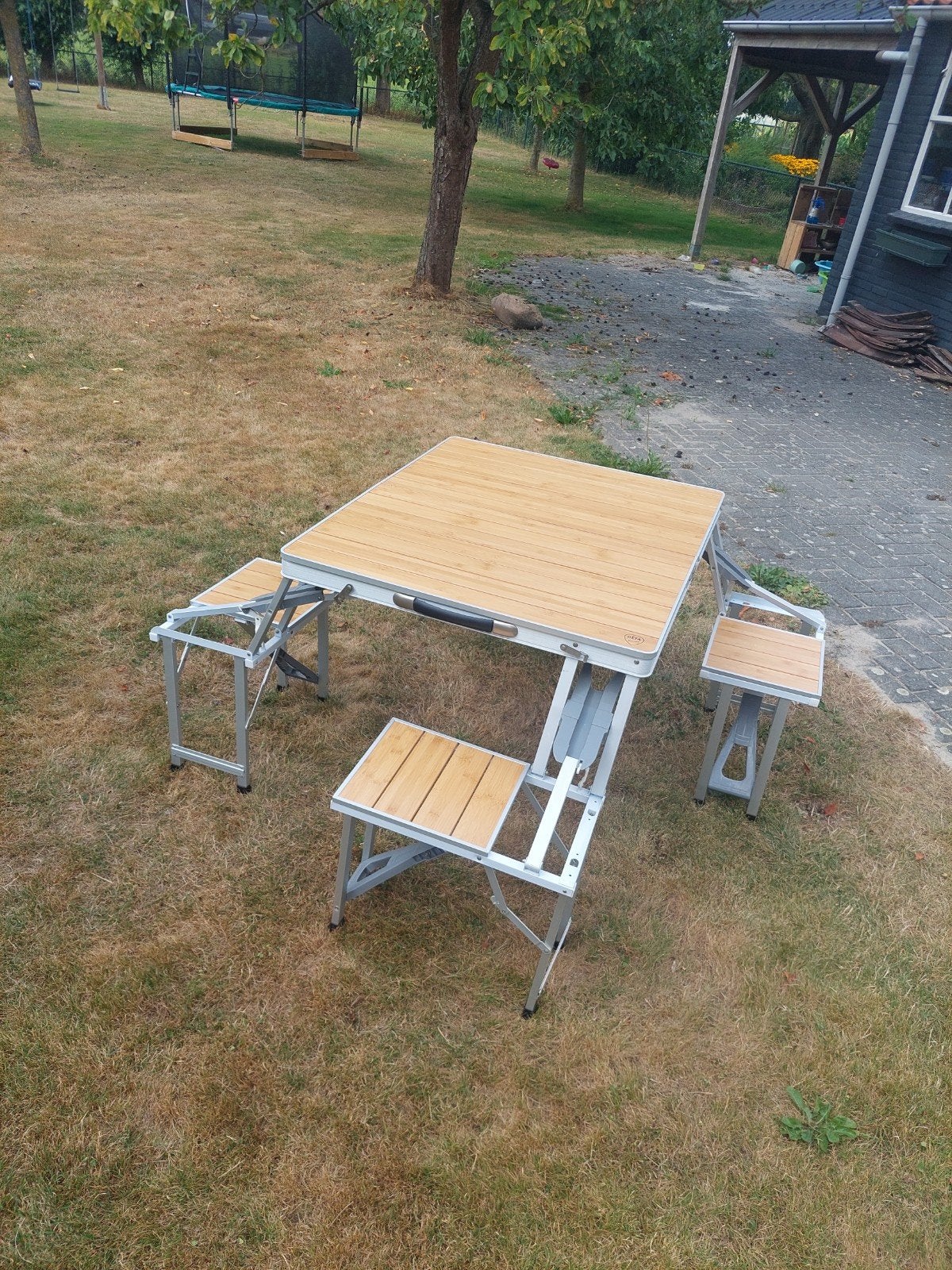 Defa camping picknicktafel bambino aluminium, Ophalen, Zo goed als nieuw, Campingtafel