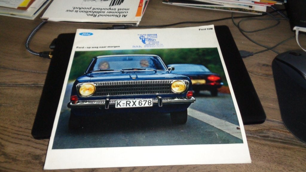 Folder  FORD  12M  ,  1967, Verzenden, Zo goed als nieuw, Ford