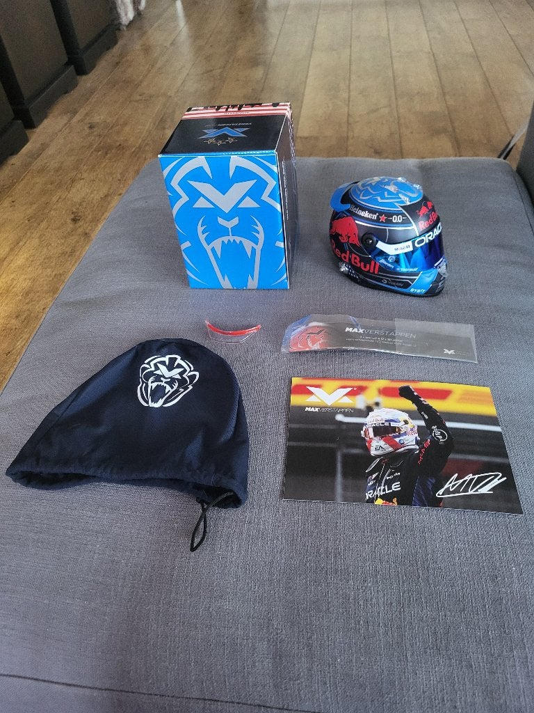 Verstappen 1:2 helm Amerika 2024, Ophalen of Verzenden, Nieuw, Formule 1