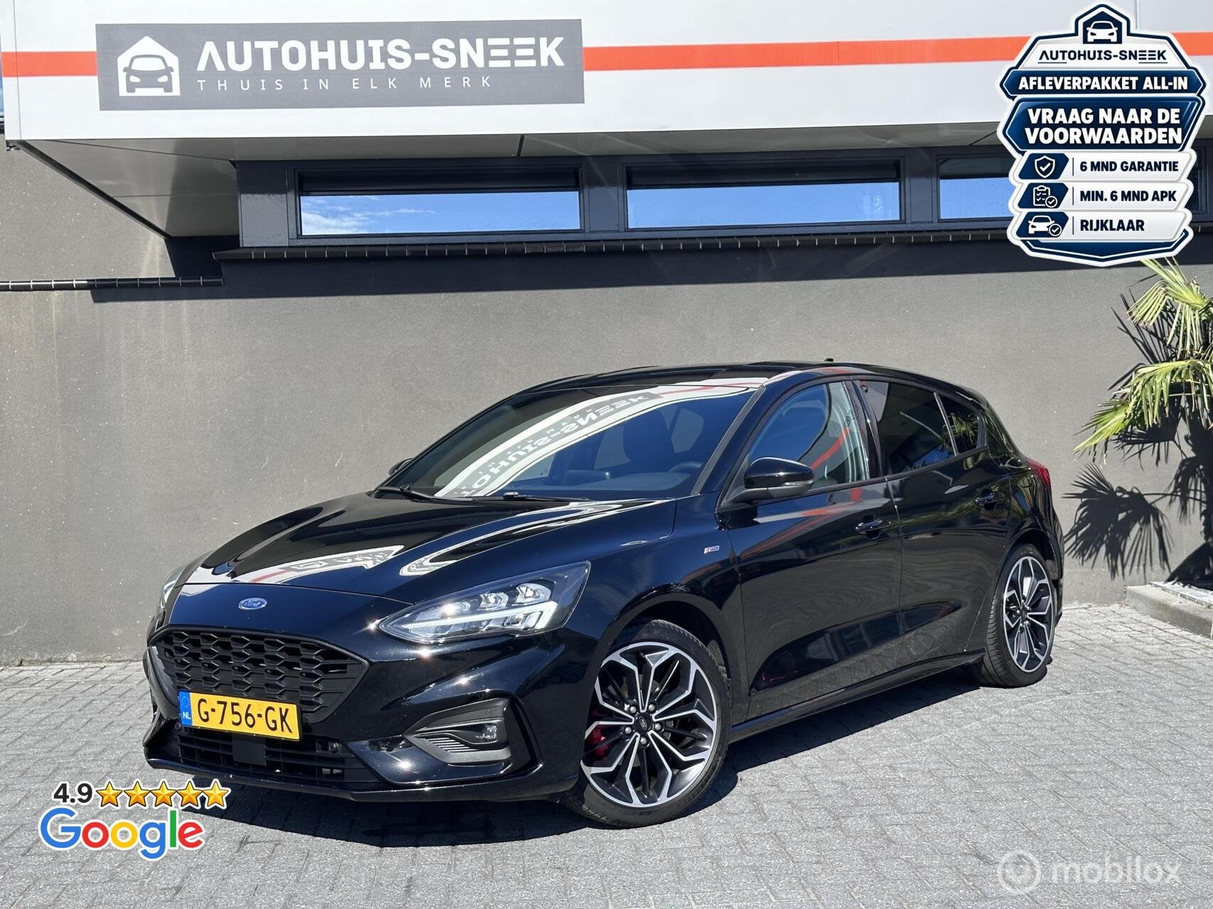 Ford Focus 1.5 EcoBoost ST Line Business Automaat | Trekhaak, 1304 kg, Euro 6, Lichtsensor, Zwart