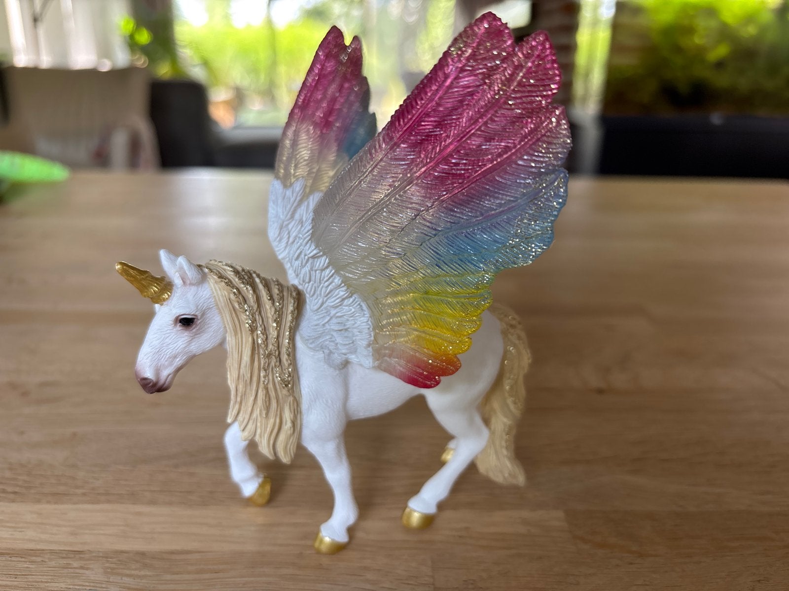 Schleich Pegasus Eenhoorn met Regenboogvleugels, Ophalen, Zo goed als nieuw, Meisje