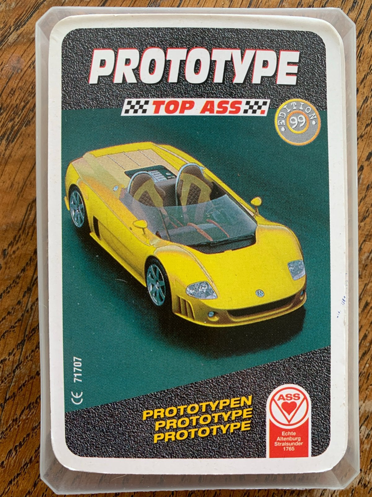 PROTOTYPE Top Ass Kwartetspel. Fraaie Luxe Auto ‘s, Ophalen of Verzenden, Nieuw, Auto's
