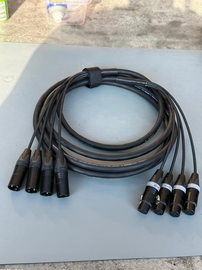 XLR Multikabel - 4-kanaals audio kabel, Muziek en Instrumenten, Kabels en Stekkers, Nieuw, Microfoon, Ophalen of Verzenden