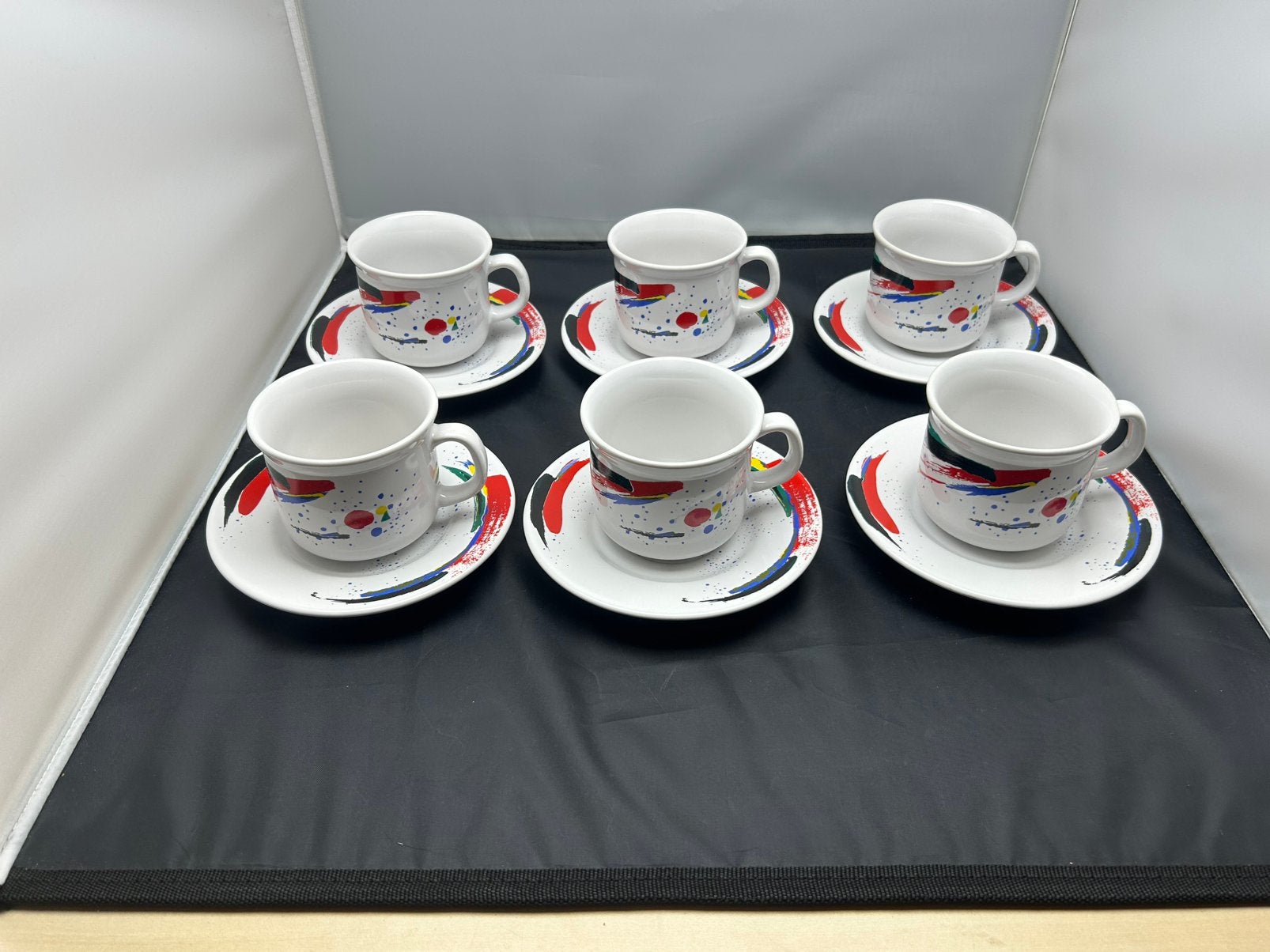 6x Vintage Kop en Schotel Tulowice Poland, Ophalen
