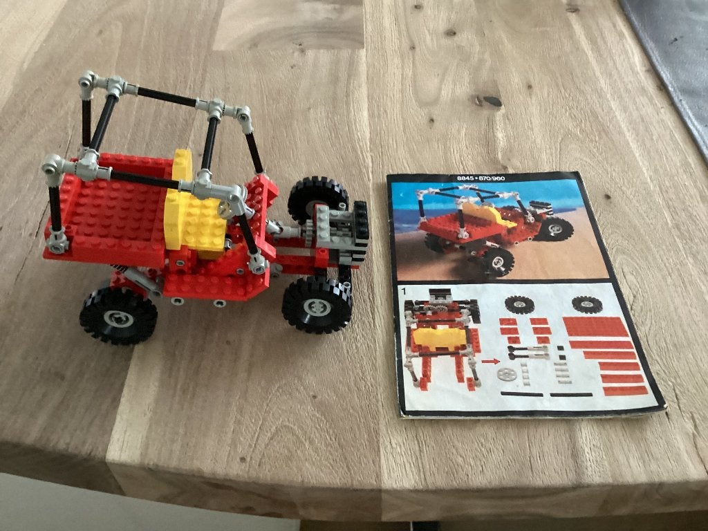 Lego technic 8845, Dune Buggy. Vintage 1981., Lego, Compleet, Ophalen of Verzenden, Zo goed als nieuw