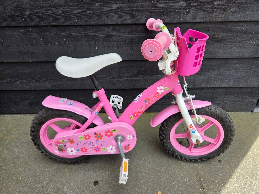 Volare kinderfiets 12 inch met zijwieltjes, Ophalen, Terugtraprem, Zijwieltjes, Gebruikt