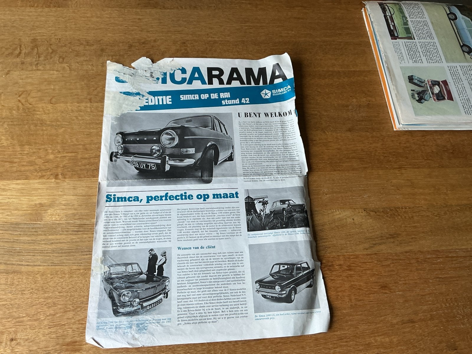 Simcarama Editie Simca op de RAI 1969 met prijslijst, Ophalen of Verzenden, Gelezen