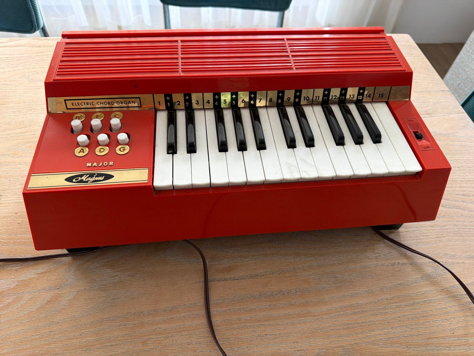 Vintage Major Electric Chord Organ - Rood, Muziek en Instrumenten, Ophalen, Gebruikt, Overige aantallen, Overige merken