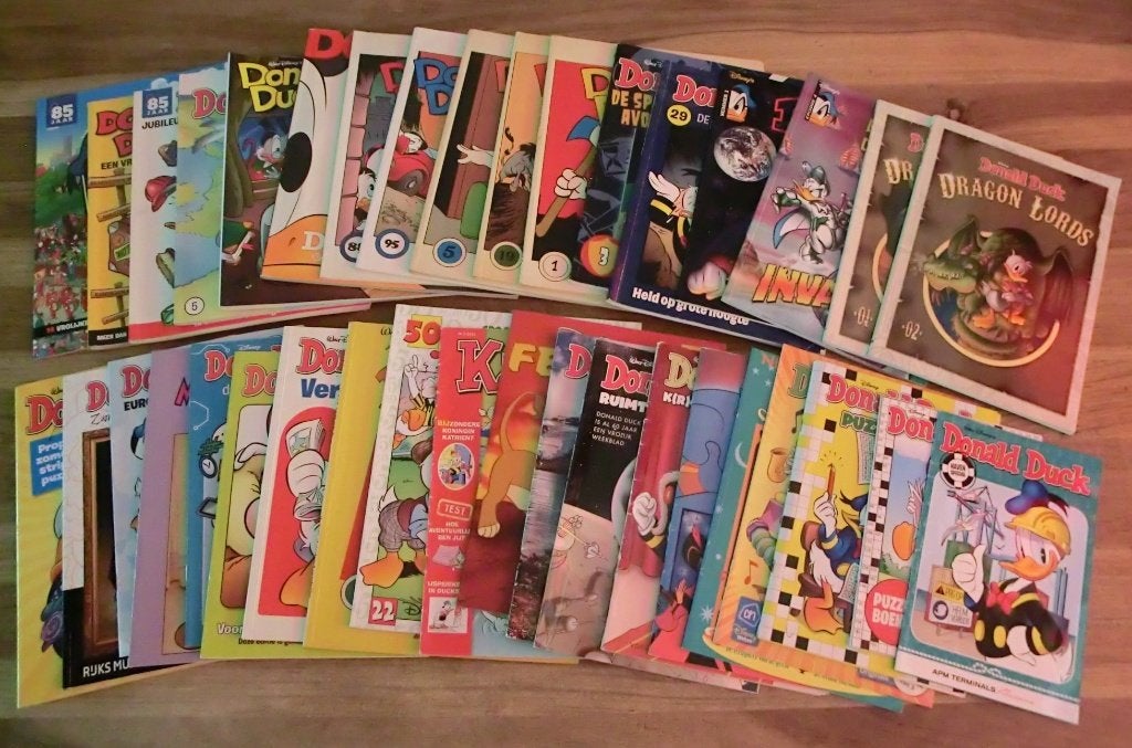 35 Donald Duck en andere Disney stripboeken, Meerdere stripboeken, Ophalen of Verzenden, Gelezen