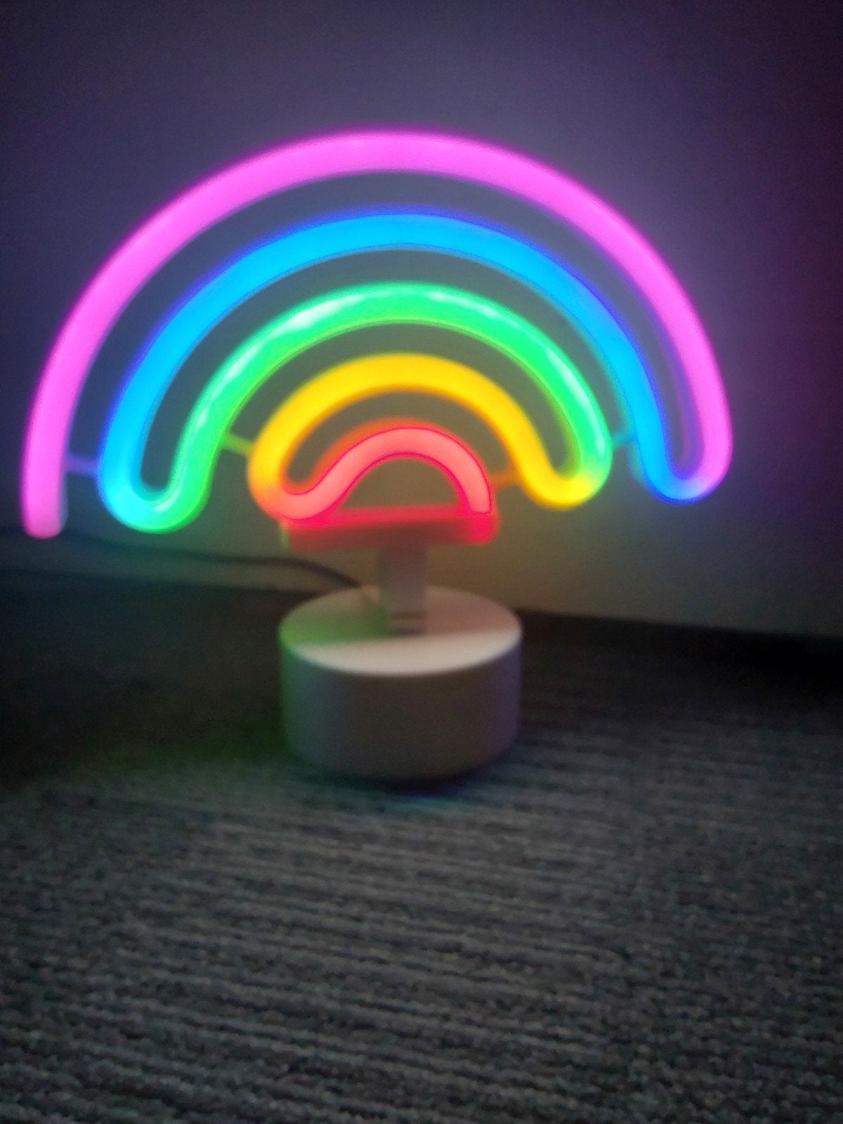 LED NEON REGENBOOG LAMP KLEUR VLAG PRIDE OPTOCHT PARTY, Ophalen of Verzenden