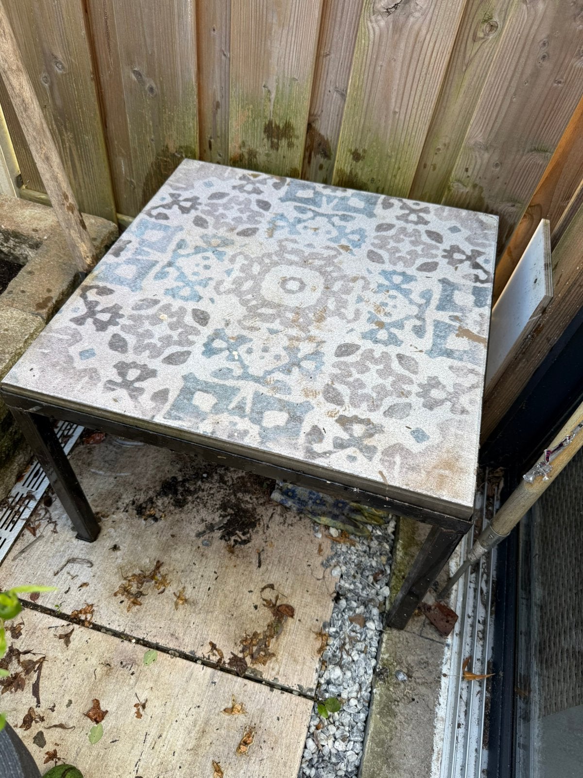 Twee gietijzeren tuintafels te koop (zwaar), Tuin en Terras, Ophalen, Zo goed als nieuw, Rond, Metaal