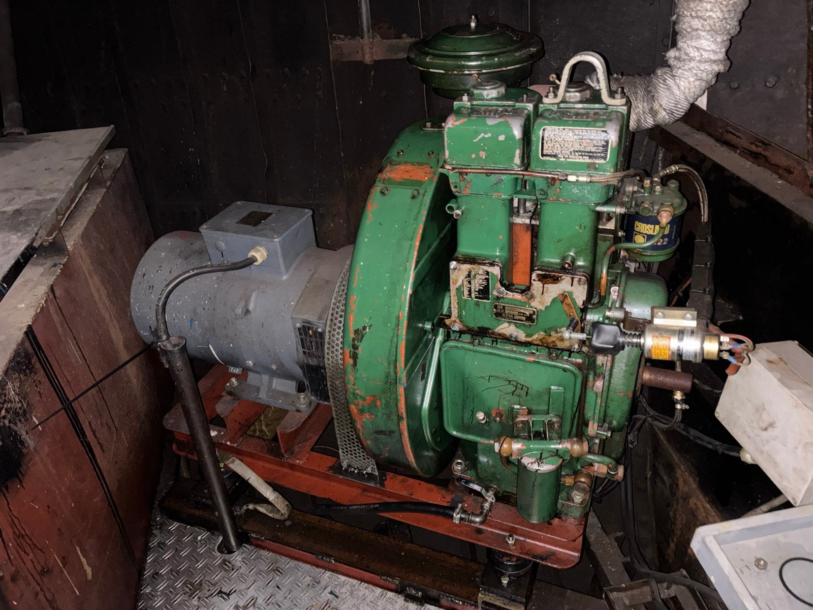 Lister 2 cilinder generator 20 kva, Ophalen, Gebruikt, 10 tot 30 kVA, Dieselolie