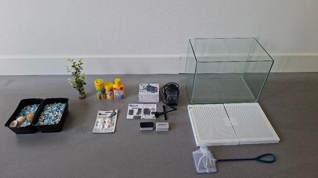 vissenkom, aquarium complete set, Dieren en Toebehoren, Vissen | Aquaria en Toebehoren, Ophalen, Inclusief toebehoren, Zo goed als nieuw