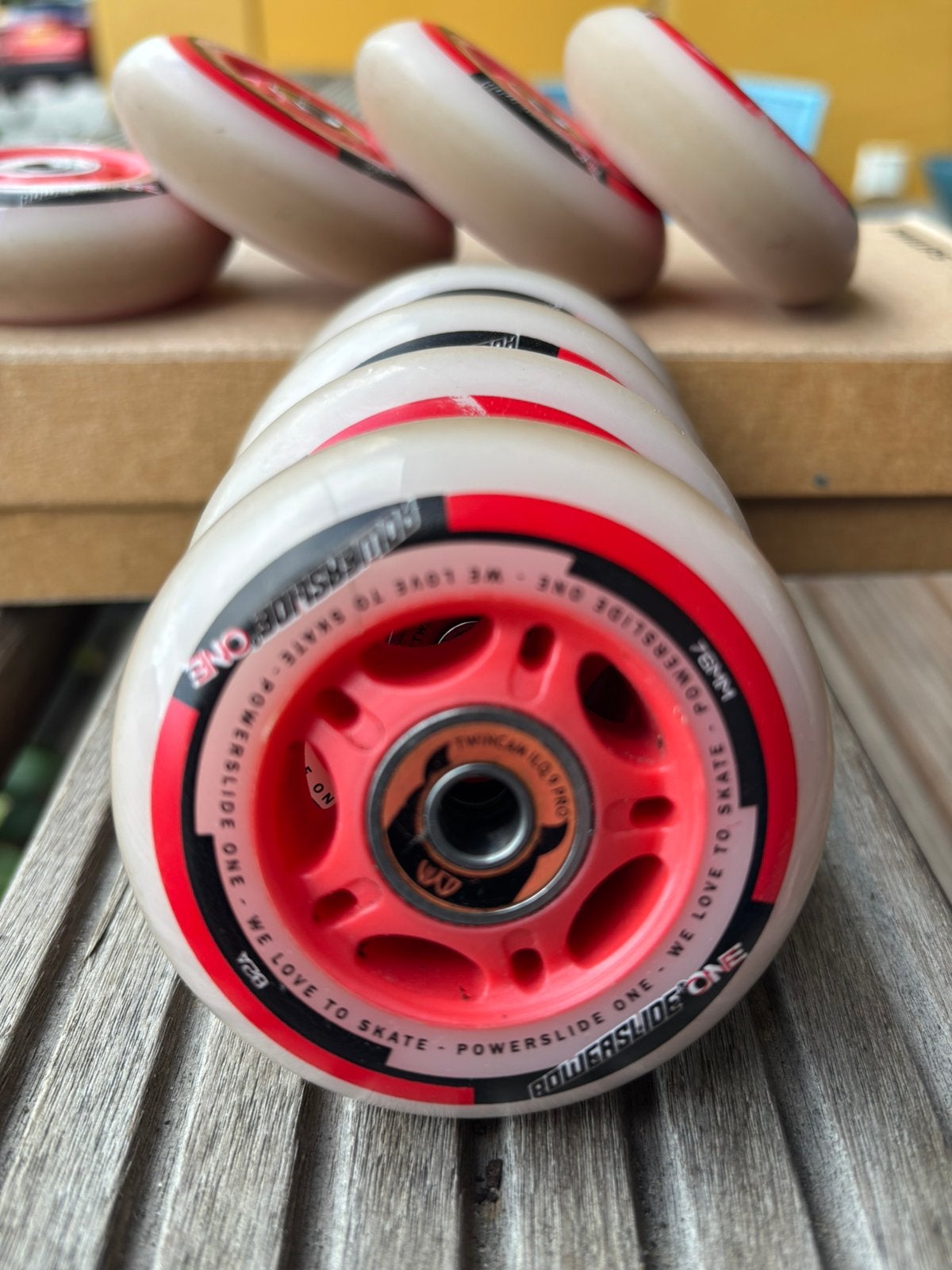Powerslide One 78 mm/82A, 8 stuks met Wicked lagers abec 9, Ophalen of Verzenden, Powerslide
