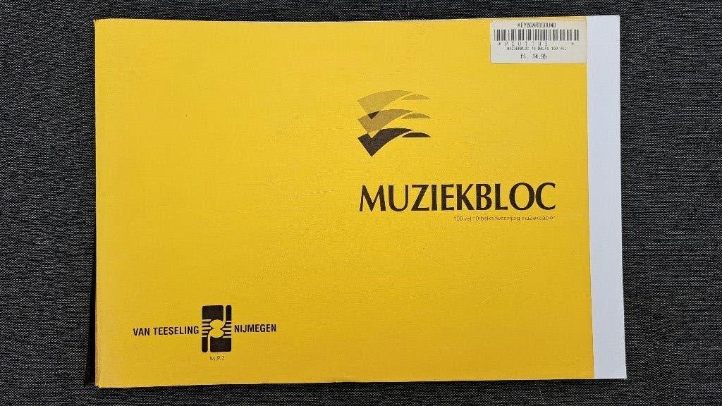 Muziekblok A4 - 100 vel - Notenpapier, Overige soorten, Ophalen of Verzenden, Zo goed als nieuw, Overige genres