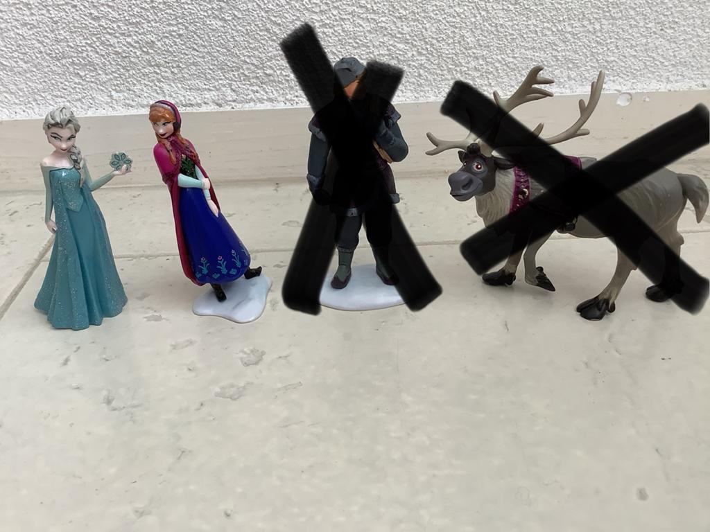 Disney frozen poppetjes elsa anna figuren, Ophalen of Verzenden, Zo goed als nieuw