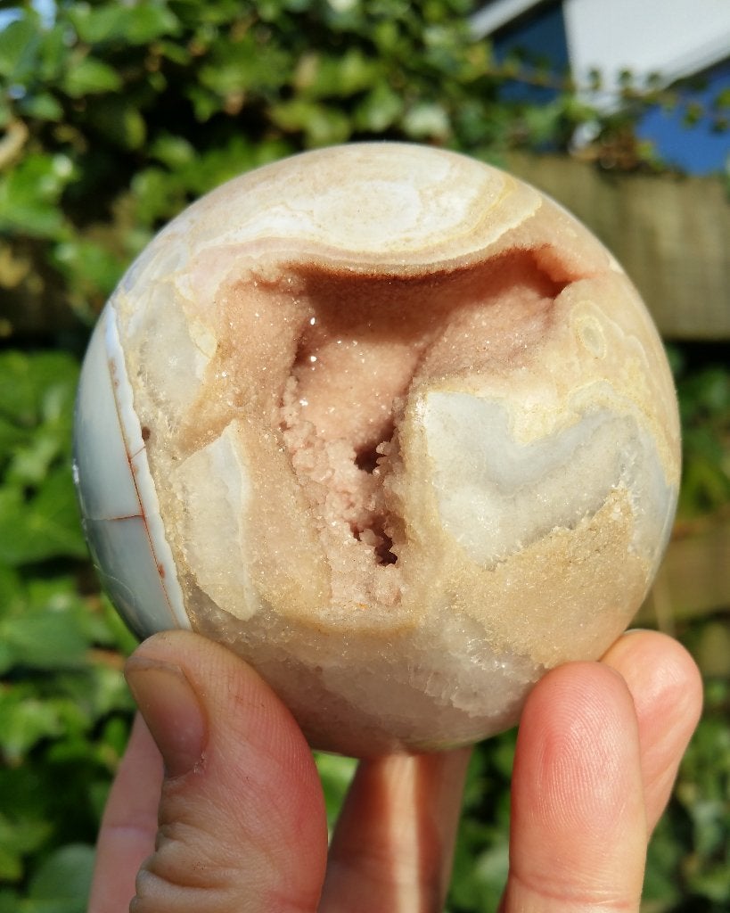 kwarts chalcedoon geode bol, Ophalen of Verzenden