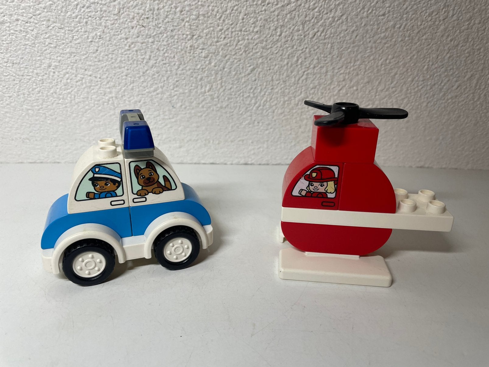 Duplo 10957 Brandweer Helicopter en Politieauto, Ophalen of Verzenden, Zo goed als nieuw, Compleet, Duplo