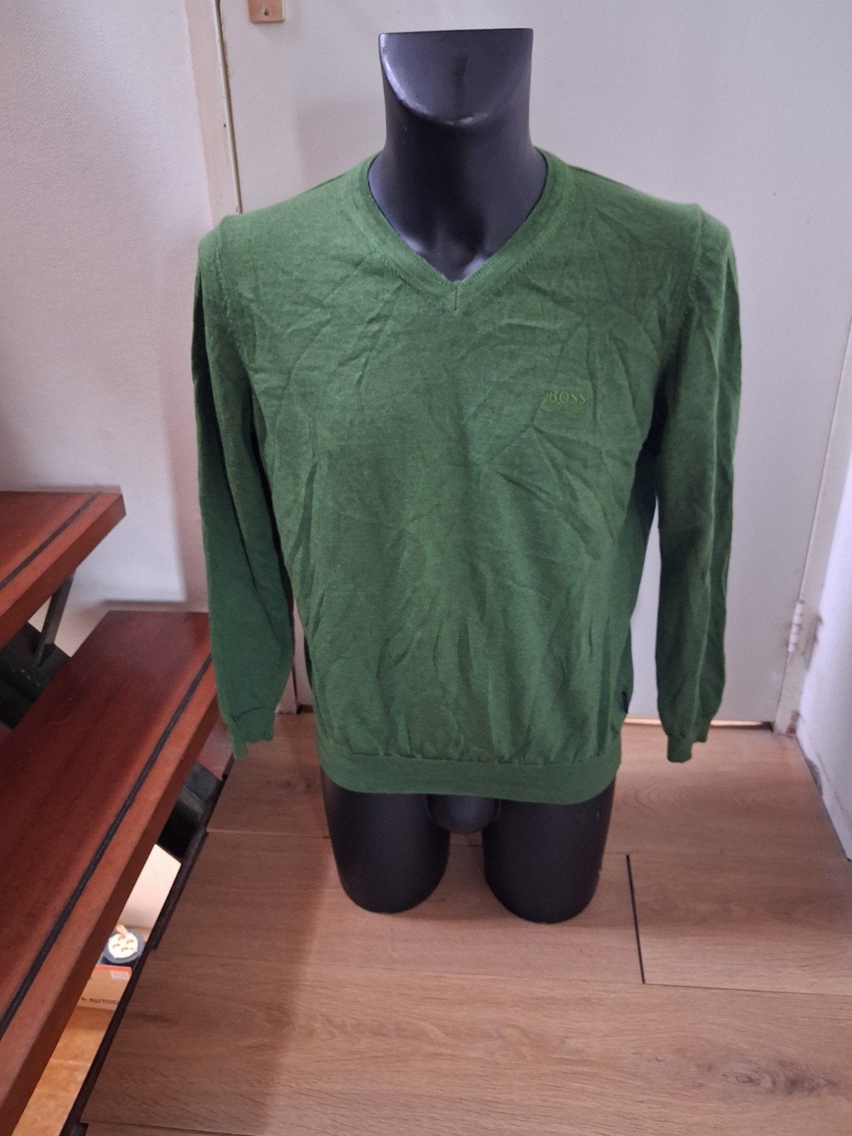 Hugo Boss Trui Wol Groen Maat XL, Kleding | Heren, Maat 56/58 (XL), Ophalen of Verzenden, Zo goed als nieuw, Hugo Boss