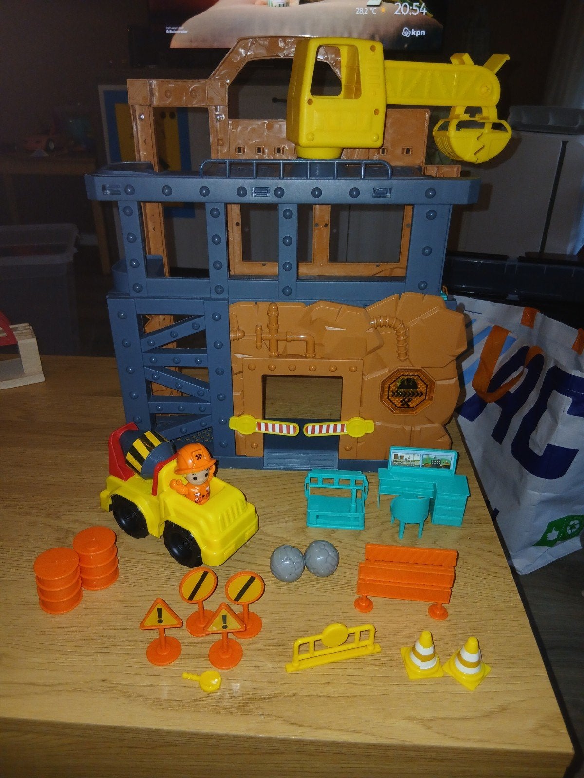 Grote Bouwplaats Speelset met Voertuig en Accessoires, Ophalen of Verzenden, Gebruikt, Overige merken