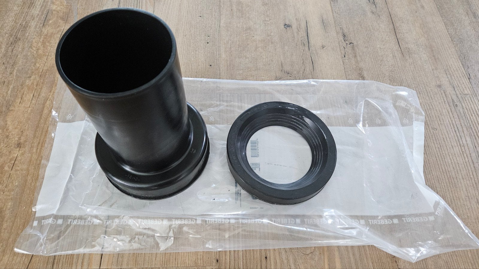 Nieuwe Geberit afvoerset, 90mm, Afvoer, Pvc, Nieuw, Ophalen of Verzenden