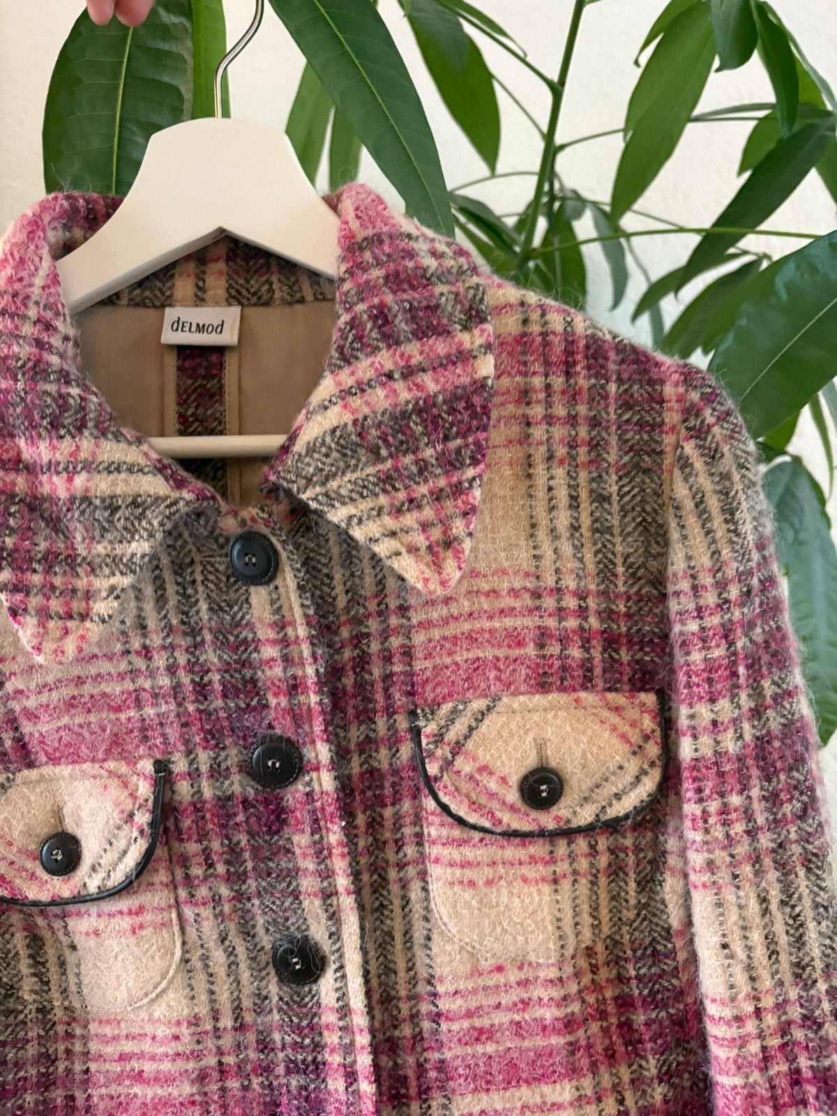 Delmod alpaca wollen jasje beige roze 38, Maat 38/40 (M), Beige, Ophalen of Verzenden, Zo goed als nieuw