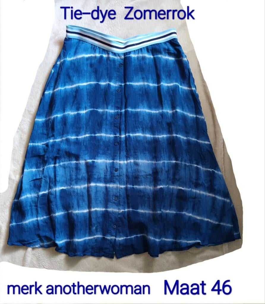 Anotherwoman Tie-dye Zomerrok Maat 46, Blauw, Maat 46/48 (XL) of groter, Ophalen of Verzenden, Zo goed als nieuw