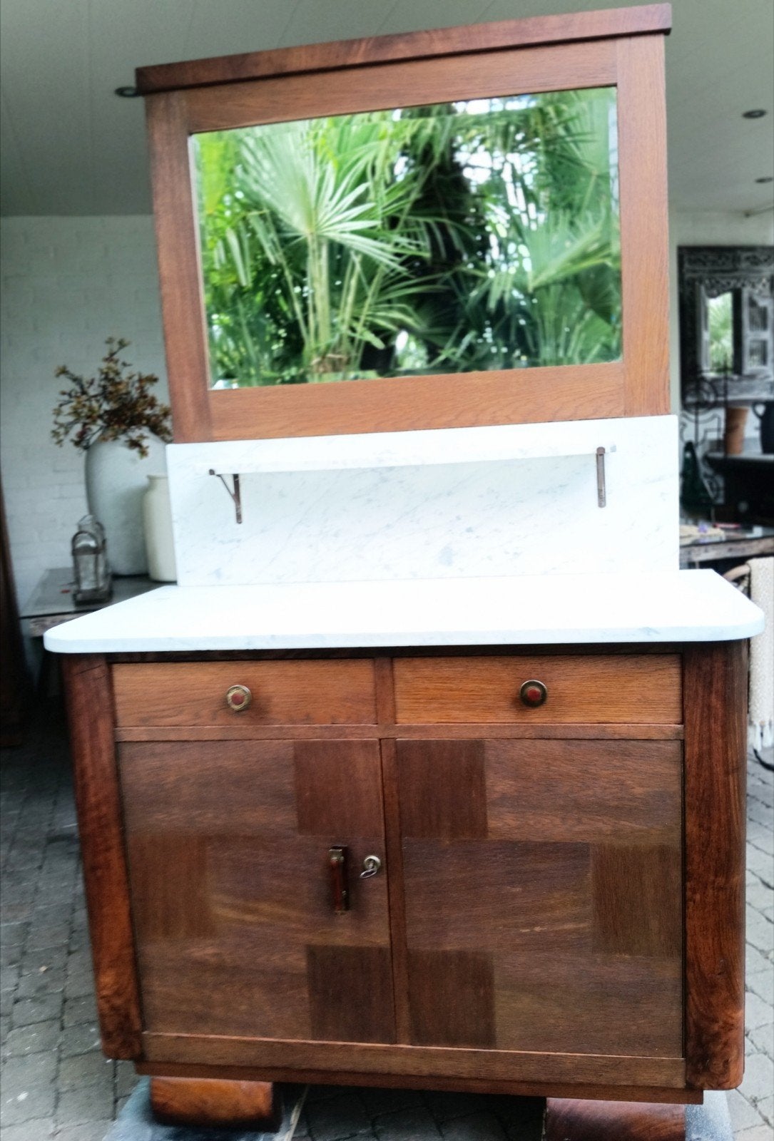 antieke wastafel badkamermeubel baby commode vintage kast ei, Ophalen, 50 tot 70 cm, 100 cm of meer, 90 tot 105 cm