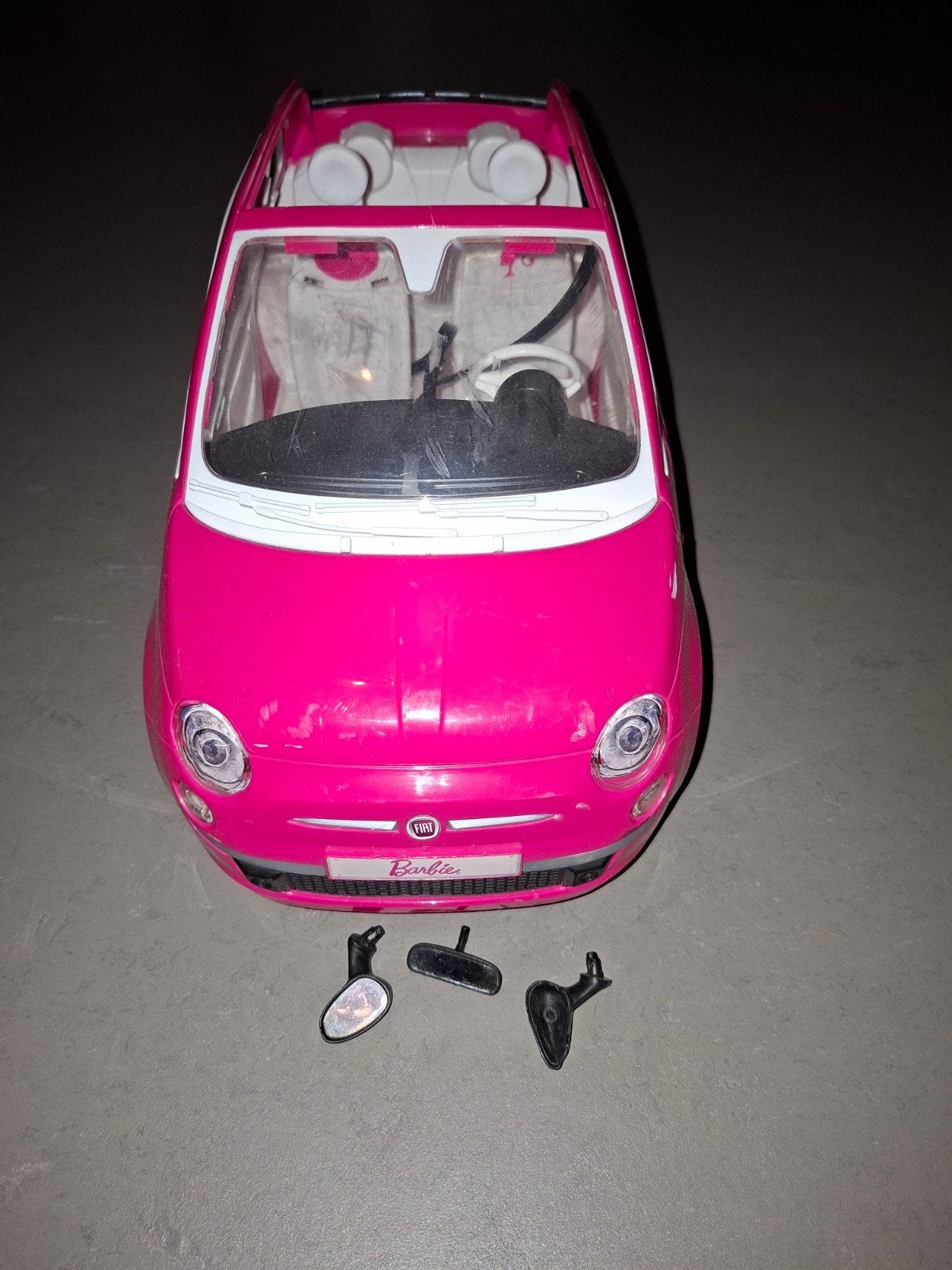 Barbie Fiat 500 Roze Speelgoedauto, Ophalen of Verzenden, Gebruikt