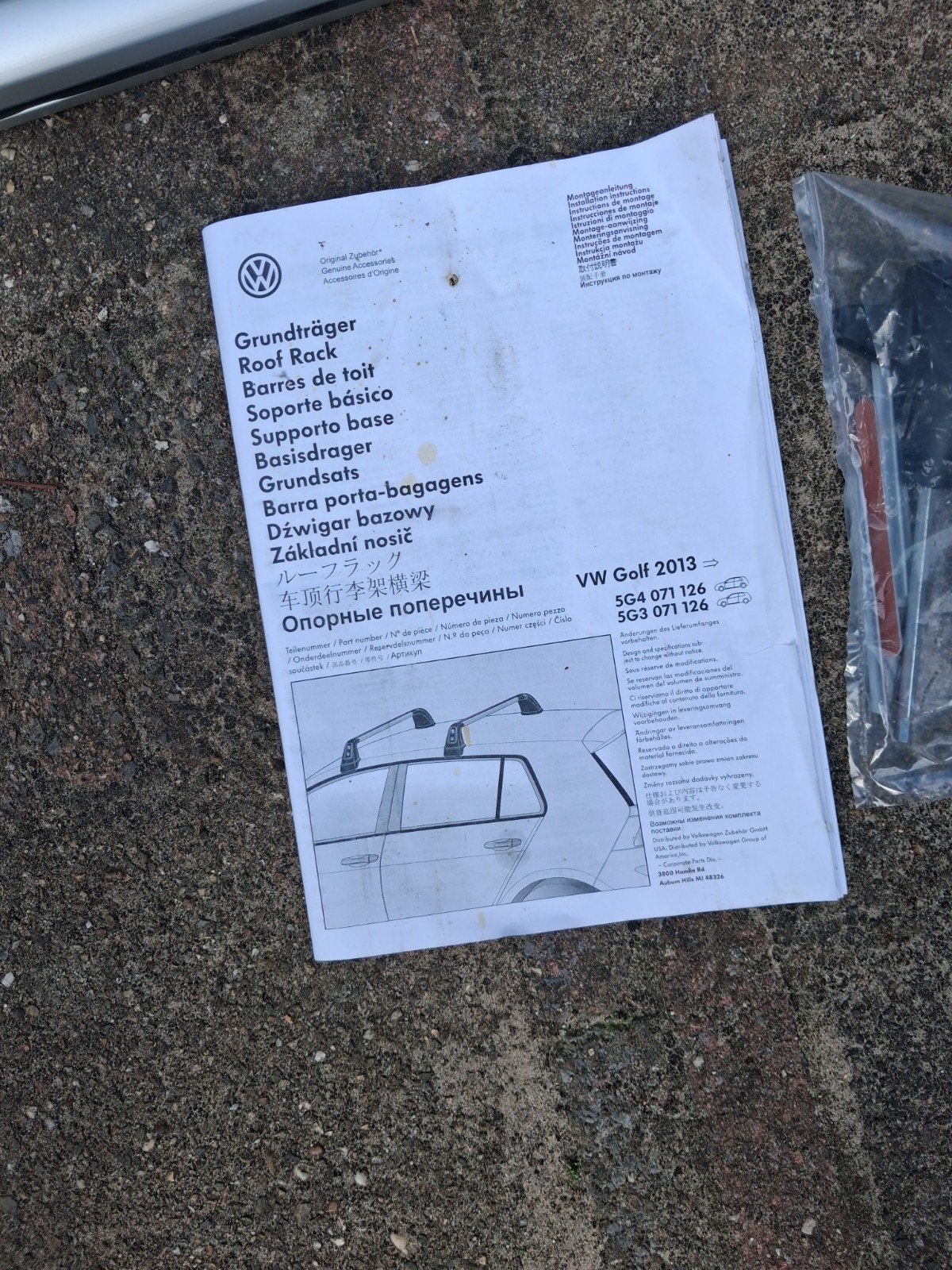 Originele VW Golf 2013 dakdragers - Zo goed als nieuw, Ophalen of Verzenden, Nieuw