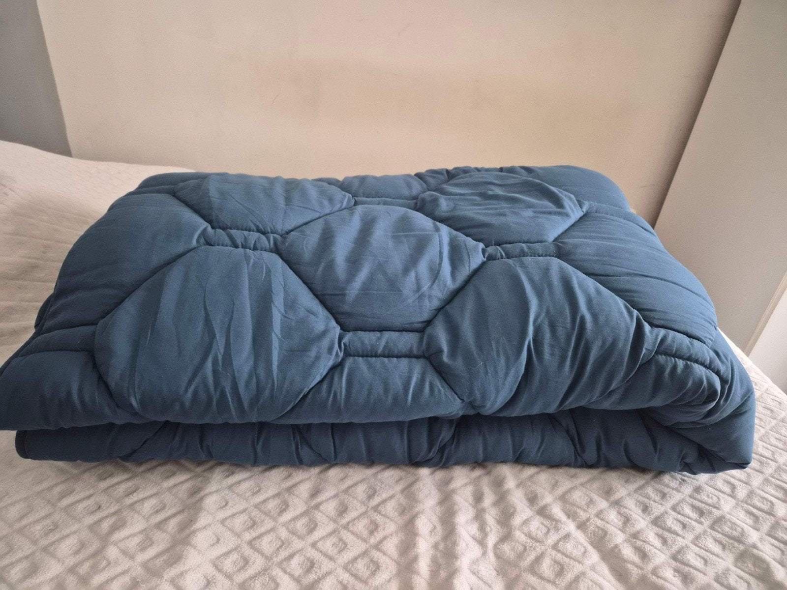 Happy dekbed jersey blue 200/240, Ophalen of Verzenden, Zo goed als nieuw