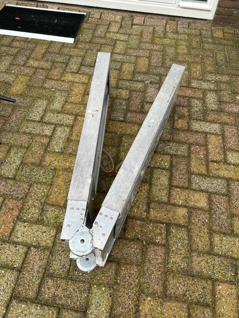 Wienese telescopische schuifplank, Ophalen of Verzenden, Gebruikt, Overige typen, 2 tot 5 meter