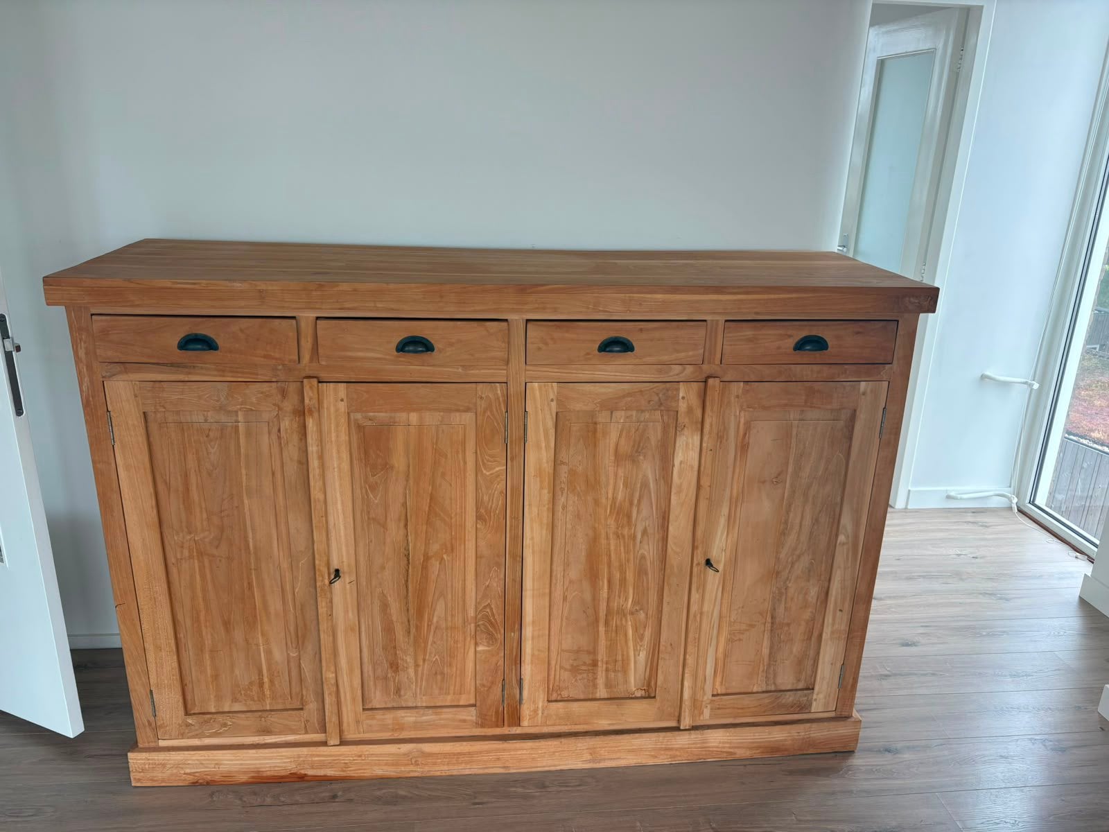 GRATIS!!! Massief teakhout dressoir, Ophalen, Zo goed als nieuw, 50 tot 75 cm, Teakhout