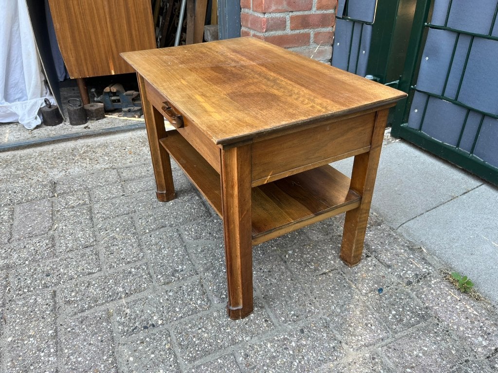 Deens teakhouten bijzettafeltje Vintage, Ophalen of Verzenden