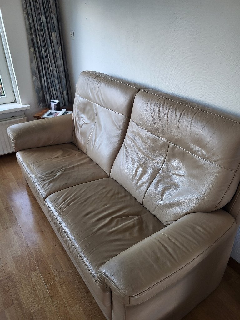 Bankstel, Ophalen of Verzenden, Gebruikt, 75 tot 100 cm, Leer