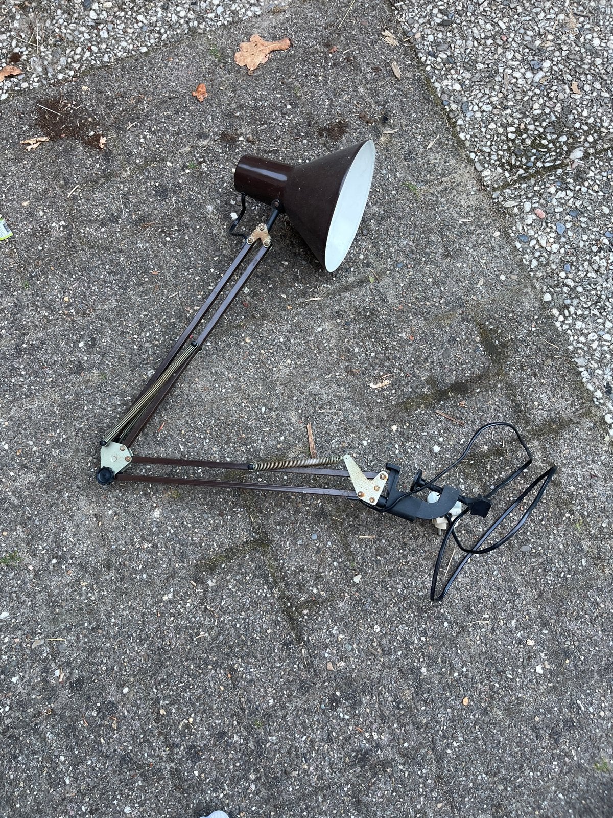 Vintage Bureaulamp Bruin - Verstelbaar, Ophalen, Bureaulamp, Vintage, Metaal