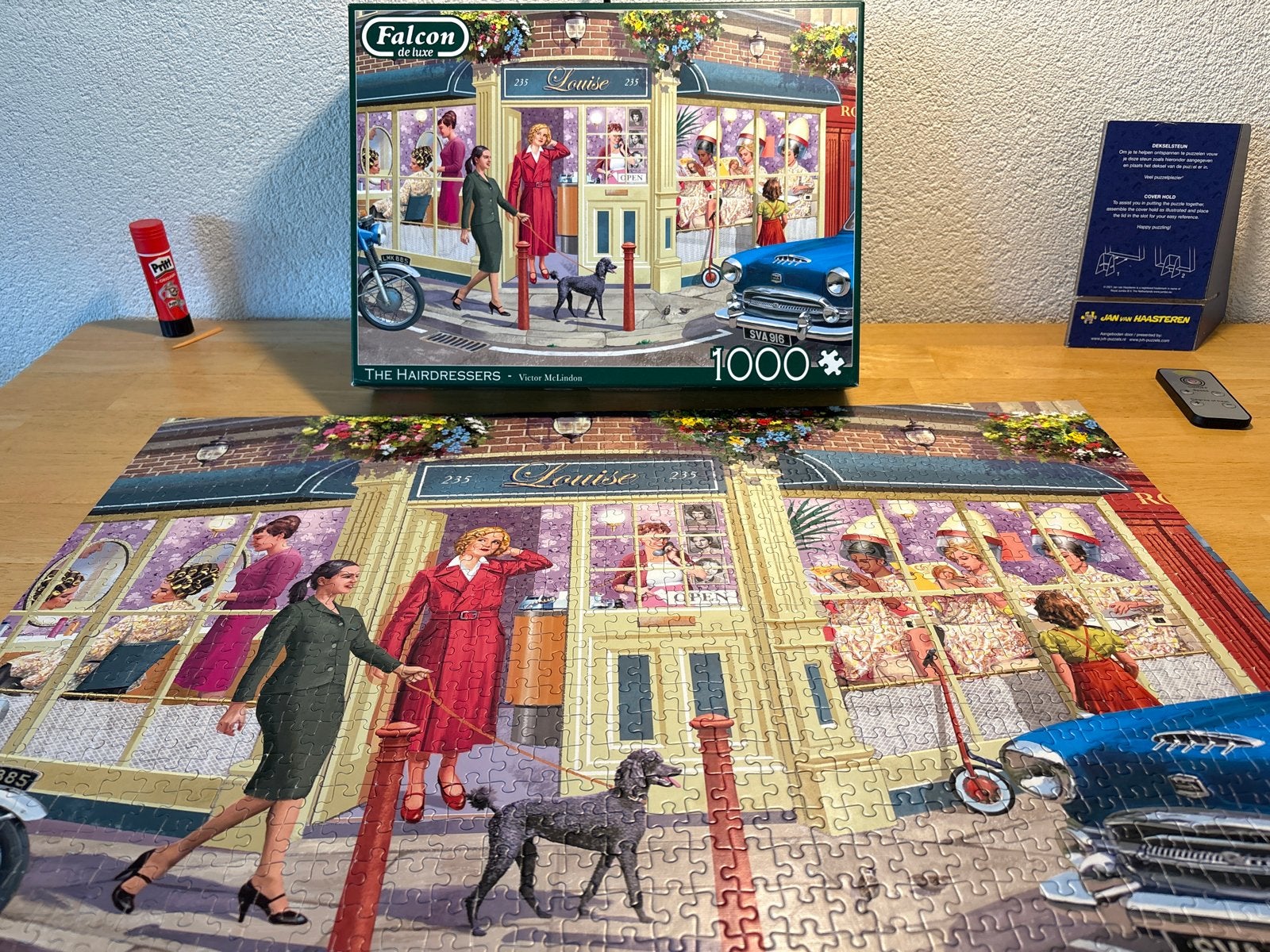 Falcon de Luxe Puzzel 'The Hairdressers' 1000 stukjes, Ophalen of Verzenden, 500 t/m 1500 stukjes, Zo goed als nieuw, Legpuzzel
