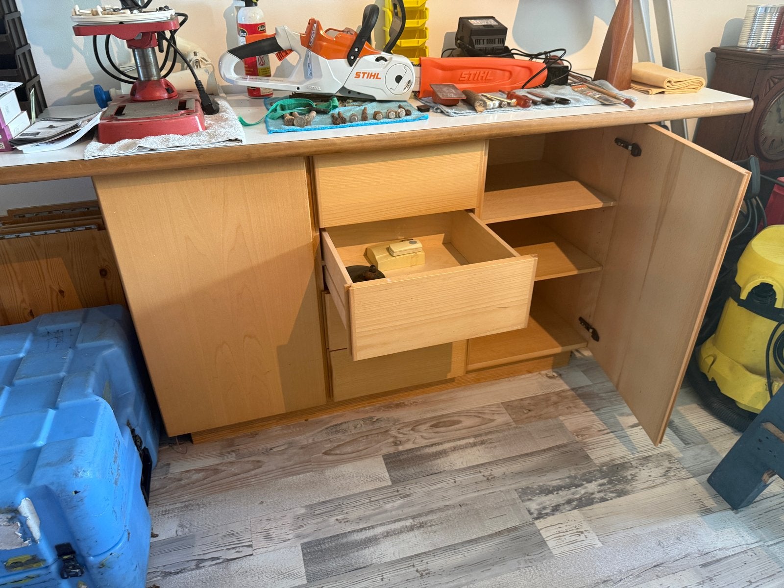Stijlvol deens dressoir met lades en deuren - Gebruikt, Ophalen, Gebruikt, 150 tot 200 cm, Met lade(s)